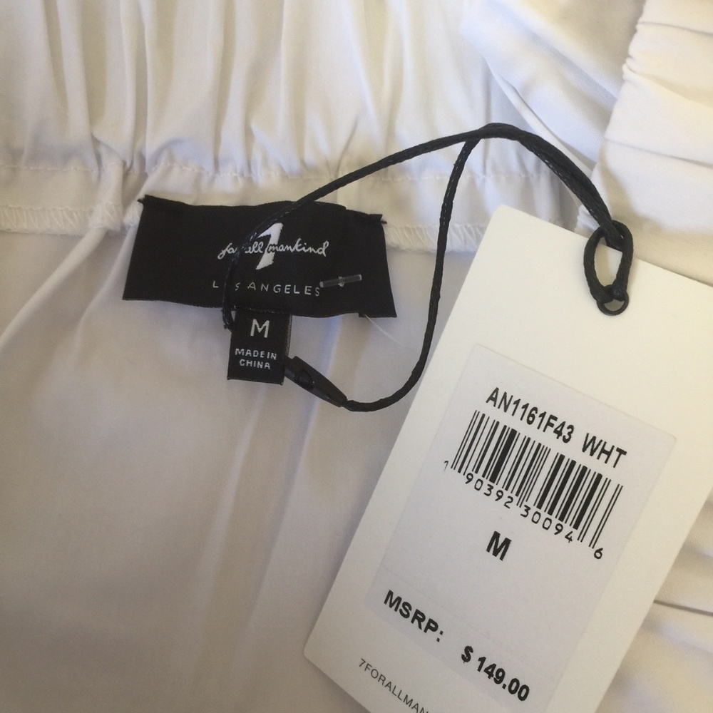 NWT $149 7 For All Mankind Off-Shoulder Tie Top - Picture 8 of 8